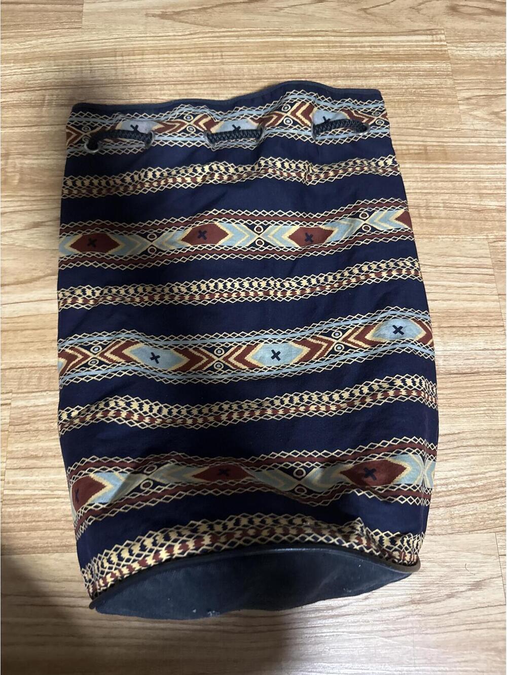 Vintage Patterned Drawstring Backpack Bag - Picture 2 of 4